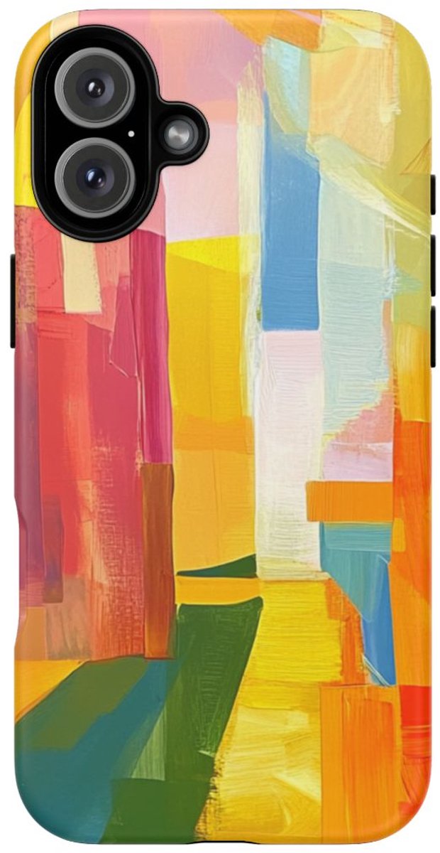 Abstracte Kleurrijke Penseelstreken – Telefoonhoesje Geschikt voor iPhone 16 Plus