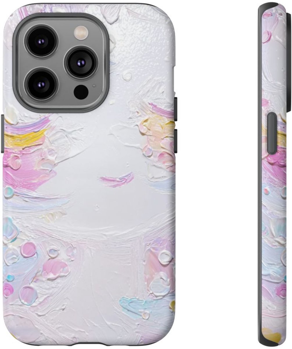 Abstracte Pastelkleuren Textuur – Telefoonhoesje Geschikt voor iPhone 14 Pro