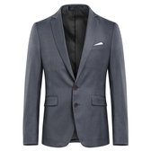 ALLTHEMEN Klassieke Effen Herenblazer - Gekartelde Kraag - S