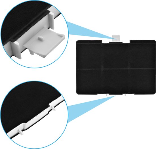 Filtre à charbon AllSpares compatible avec Bosch DHZ5346 / 11026771/00705432, Siemens LZ53451 et Neff Z5102X1 (315x215x21mm)