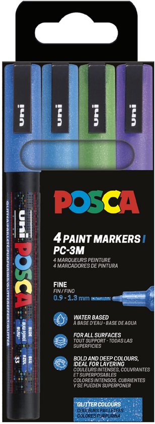 Uni Posca PC-3M Paint Marker - Fijn - Set van 8