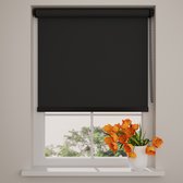 Bol.com Radeco® Rolgordijn Verduisterend - Easy Royal - Zwart - 160 x 190 cm - Rolgordijn zonder boren - Maten van 40 t/m 240 cm... aanbieding