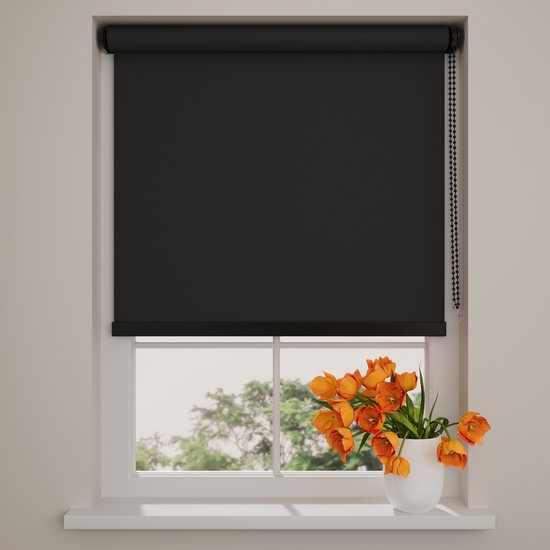 Store enrouleur occultant Radeco® - Easy Royal - Zwart - 160 x 190 cm - Store enrouleur sans perçage - Dimensions de 40 à 240 cm de large