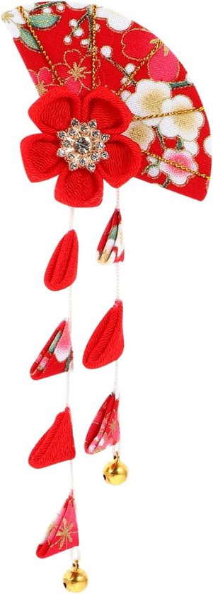Handgefertigter Haarclip Mit Sakura-Kirschblüte Aus Stoff - Japanisches Accessoire Für Kimono Oder Freizeit