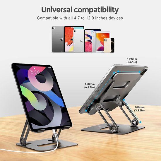 GoDonut Universele mobiele telefoonhouder, tablethouder, compatibel met Android, iPad, iPhone, Samsung Galaxy G, Nokia Pixel, multi-hoek, Kindle Fire, Smartphone XS Max XR 8 8 7 7 6 6S 5, roze