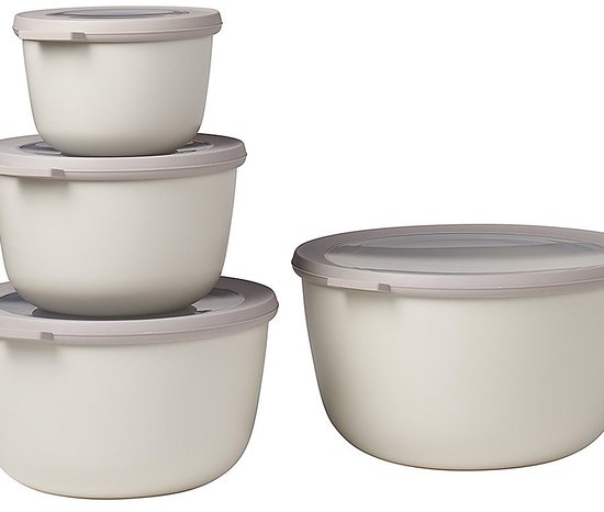 Mepal Cirqula set 4 parts Fresh keeper - 500, 1000, 2000, 3000 ml - Nordic white