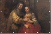 Het joodse bruidje | Rembrandt van Rijn | ca. 1665 - ca. 1669 | Kunst | Tuindoek | Tuindecoratie | 150CM x 100CM | Tuinposter | Spandoek | Oude meester