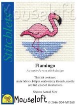 Mini Borduurpakketje ( 6 x 6 cm ) Flamingo - Mouseloft