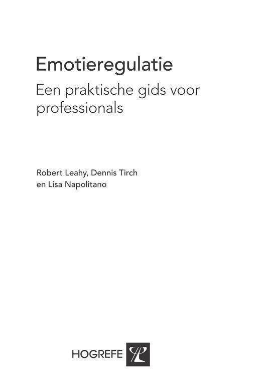 Titelpagina boek 'Emotieregulatie: Een praktische gids voor professionals'.