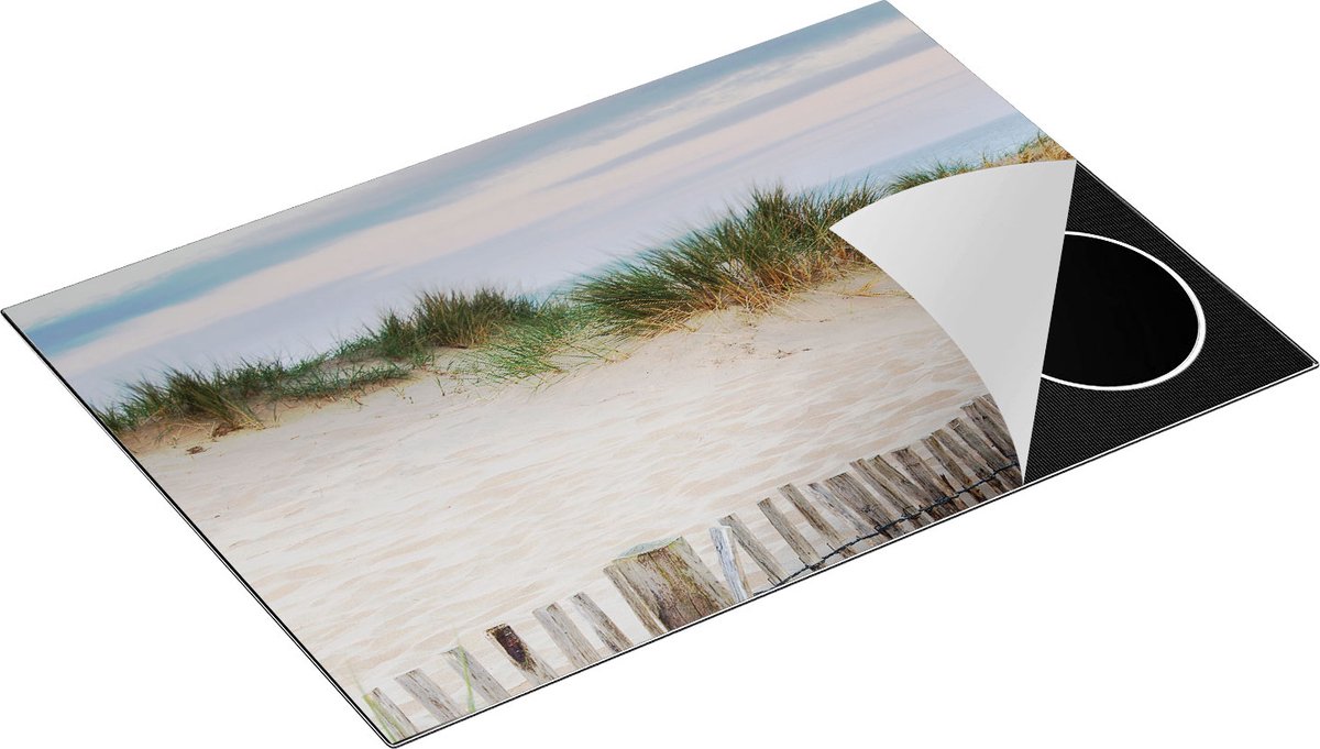 Chefcare Inductie Beschermer Zand Duinen aan het Strand - 75x55 cm - Afdekplaat Inductie - Kookplaat Beschermer - Inductie Mat