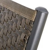 Outsunny Rotan schommelstoel bistroset 3-delig aluminium UV-bescherming terras bruin 863-082