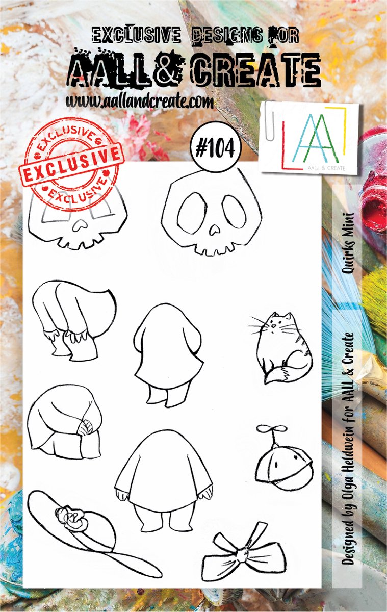 Clear Stamp Set A7 Quirks Mini (AALL-TP-104)