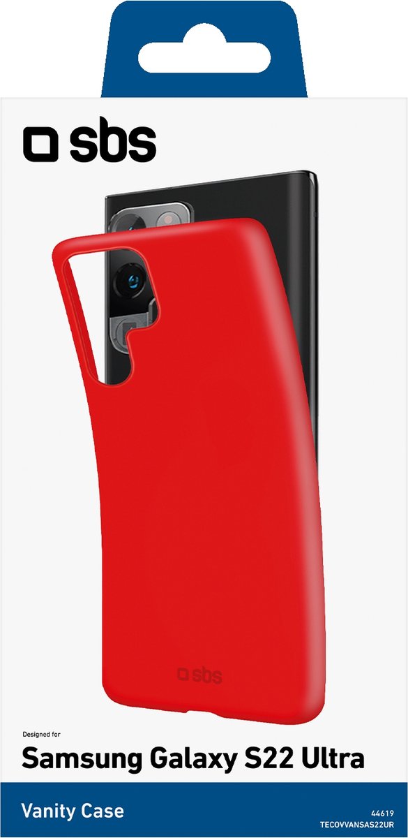 SBS Vanity Stars TPU Backcover voor Samsung Galaxy S22 Ultra - Rood