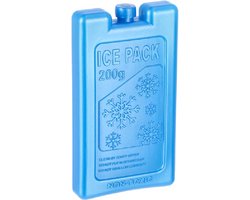 Ice Pack Koelelementen - blauw - 200 gram - 8 x 15 cm - Koelblokken - voor koeltas/koelbox