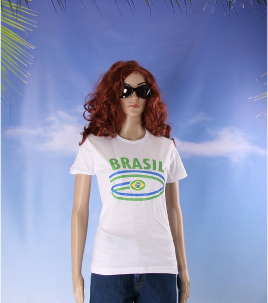 Wit Dames T shirt Brazilie M Bol wit-dames-t-shirt-brazilie-m-bol