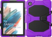 Case2go - Tablet hoes geschikt voor Samsung Galaxy Tab A8 (2022 & 2021) - 10.5 Inch - Extreme Armor Case - Paars