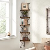 iBella Living Hangende Hoekkast - Boekenkast met 5 niveaus