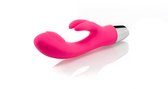 ZENN - G-spot vibrator met flexibele clitoris stimulator, zacht silicone materiaal, waterdicht, afzonderlijke motoren, verschillende vibratiestanden, 1-touch knop voor makkelijke bediening, 2 x 9 vibratiestanden