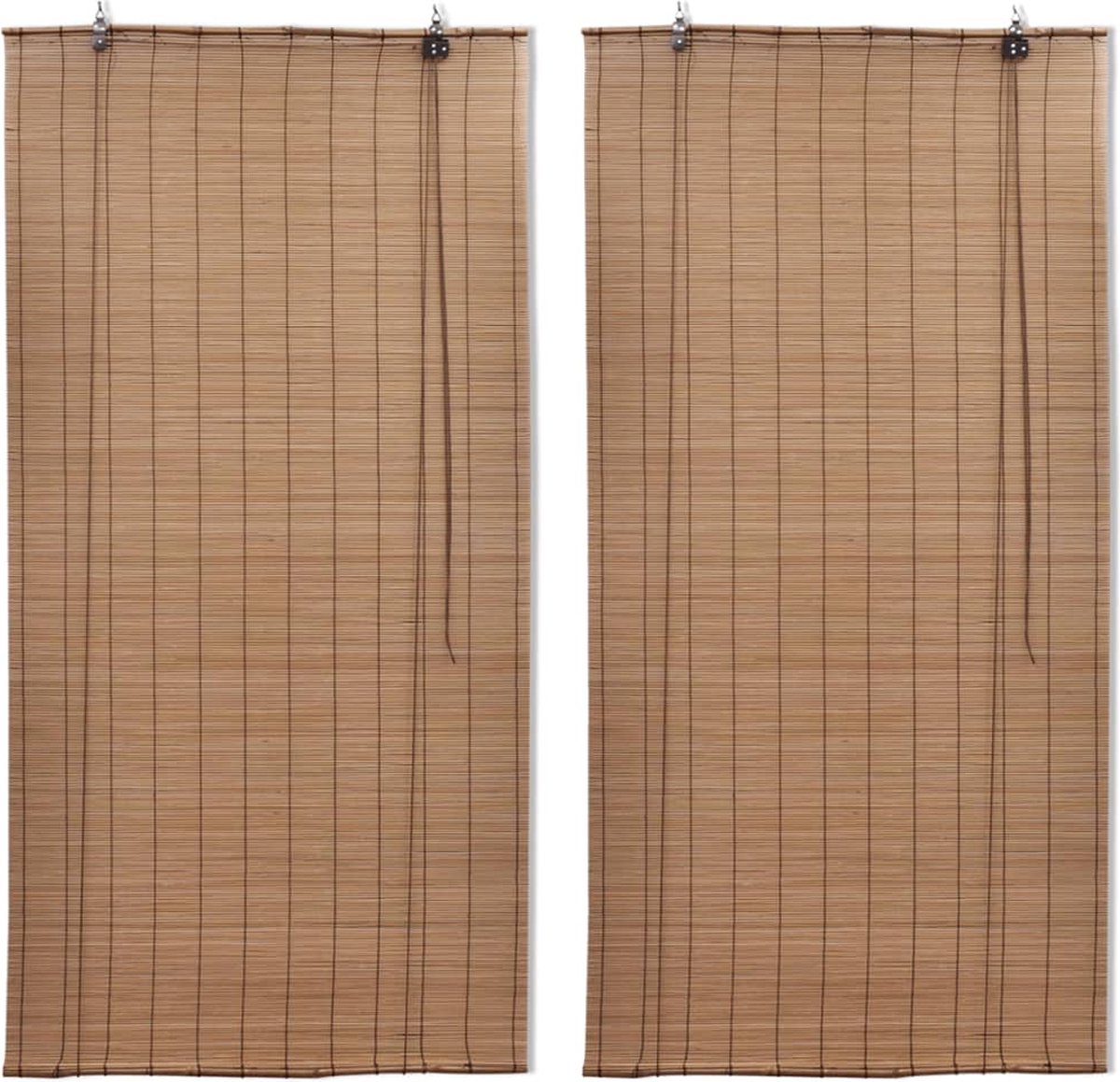 VidaLife Rolgordijnen 2 st 150x220 cm bamboe bruin