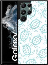 Galaxy S22 Ultra Hardcase hoesje Schildpadjes - Designed by Cazy