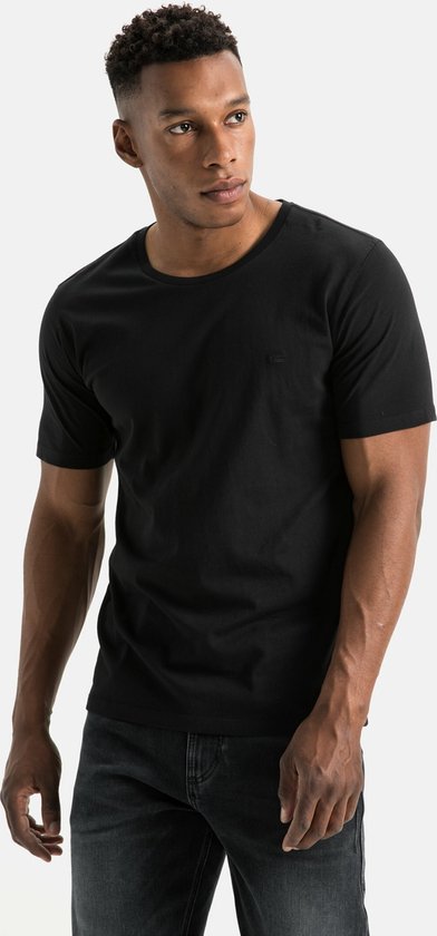 camel active T-Shirt in zuiver katoen - Maat menswear-XXL - Zwart
