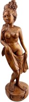 Handgemaakt houten vrouw / Houten figuur / Handgemaakt beeld / Indonesisch beeld