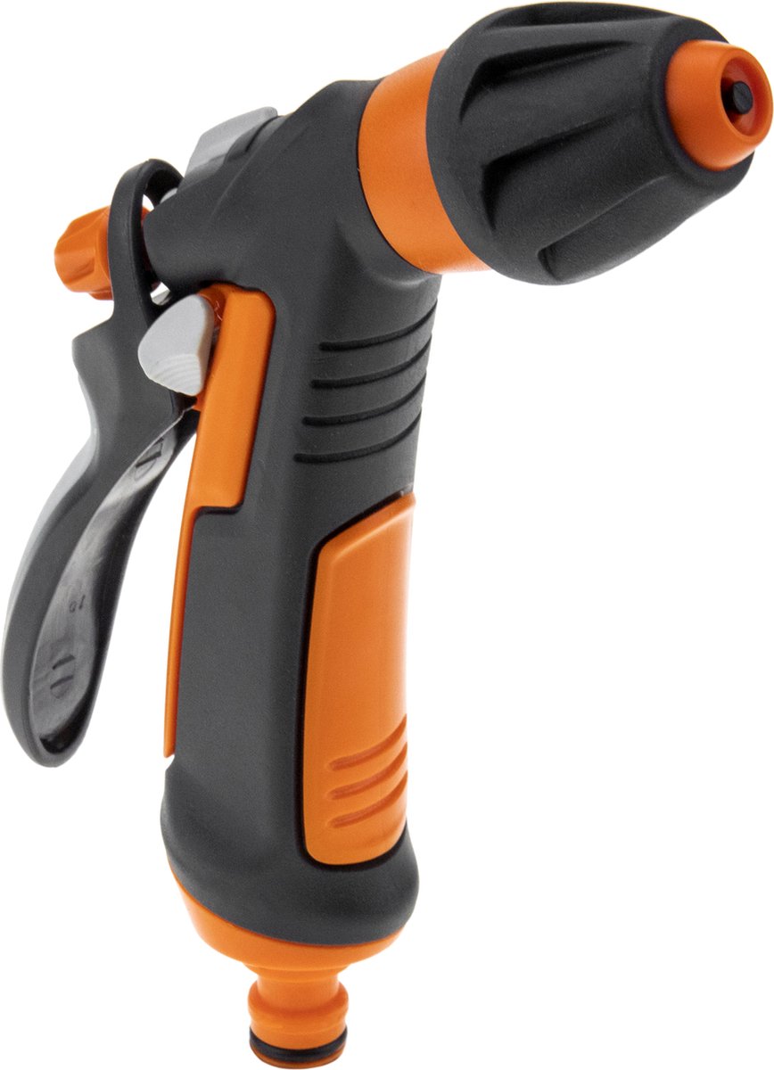 PrimeMatik - Pistola de pulverização de bico ajustável com conector rápido e gatilho traseiro