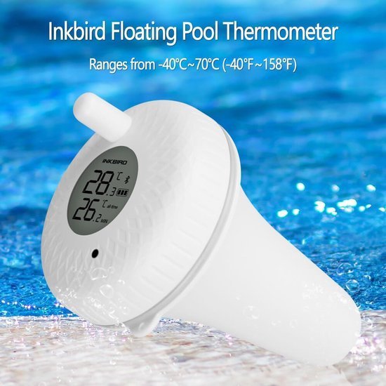 Arvona Thermomètre de Piscine Sans Fil - Thermomètre à Water Numérique -  Thermomètre