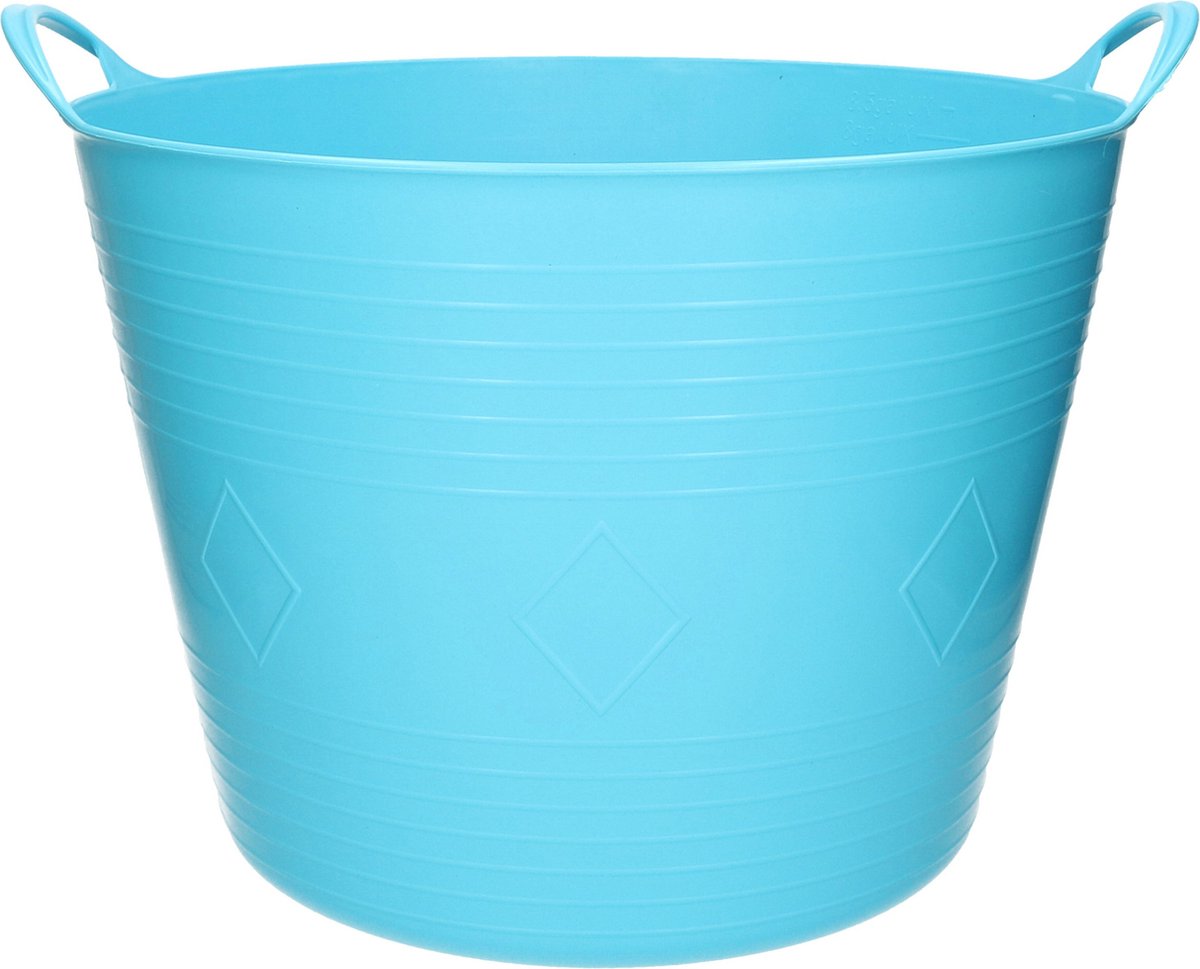 Goedkoopste Flexibele kuip - 40 liter - blauw - kunststof - D45 cm - emmer - wasmand
