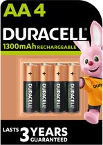 Duracell Rechargeable AA 1300mAh batterijen 4 stuks