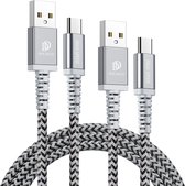 DUX DUCIS TYPE C CABLE USB-C 2A 1M+2M KII-PRO 2EN1 NYLON BLACK