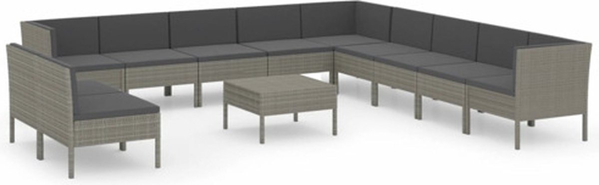 Vidaxl Loungeset Grijs Lounge Set