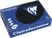 Clairefontaine Trophée Pastel, gekleurd papier, A4, 210 g, 250 vel, zwart 4 stuks