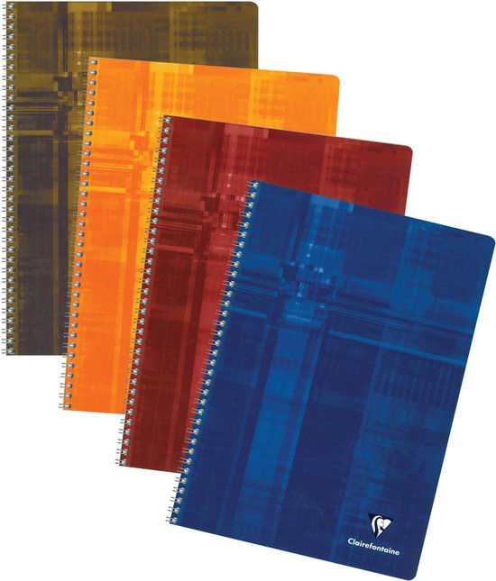 Clairefontaine schrift ft A4, 100 bladzijden, gelijnd, met kantlijn 10 stuks