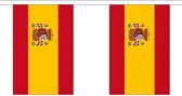 3x Buiten vlaggenlijn Spanje 3 meter - Spaanse vlag - Supporter feestartikelen - Landen decoratie en versieringen