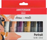 Ensemble acrylique Amsterdam 6 x 20 ml couleurs de portrait