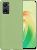 Hoesje Geschikt voor OPPO A96 Hoesje Siliconen Case - Hoes Geschikt voor OPPO A96 Hoes Siliconen - Groen