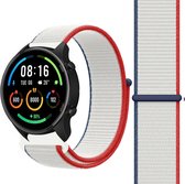 Strap-it Smartwatch bandje nylon - geschikt voor Xiaomi Mi Watch / Xiaomi Watch S1 / Watch S1 Pro / Watch 2 Pro - Active - Frankrijk
