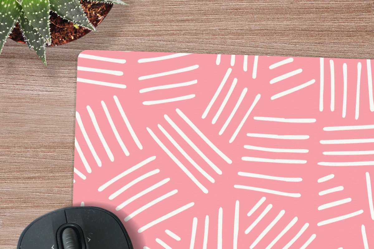 Pink Game Strawberry Milk Gaming Mouse Pad XL, grote