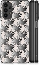 Telefoonhoesje Geschikt voor Samsung Galaxy A13 4G Hoesje maken met Zwarte rand Salamander Grey