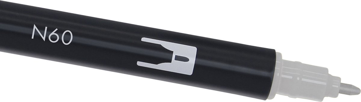 Tombow Brush pen - ABT N60 - Dual Brushpen - Cool gray 6 - Grijs — afbeelding 3