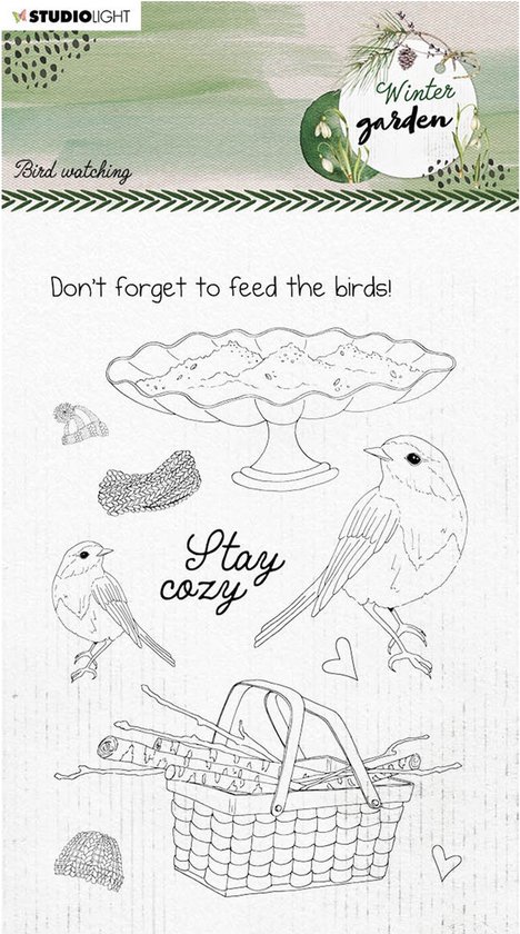 Studio Light Winter garden clear stamp Bird watching | bol