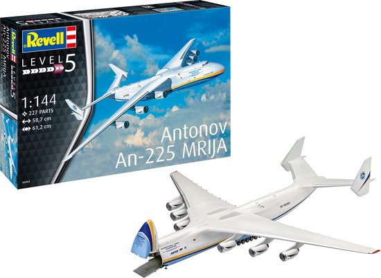 Revell Modelbouwpakket Militaire voertuigen - 04958 Antonov An-225 Mrija w/Undercarriage-Interior Plastic - 1:144 -