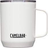 CamelBak Camp Mug Vacuümisolatie - 350 ml - Isolatie Drinkbeker - Dubbelwandig - Antislip Siliconen Bodem - Losse Dop (3 standen) - Wit