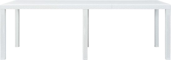 Tavolo Da Giardino VidaXL 220x90x72 Cm - In PP Bianco, Estensibile, Resina Resistente - Foto 8