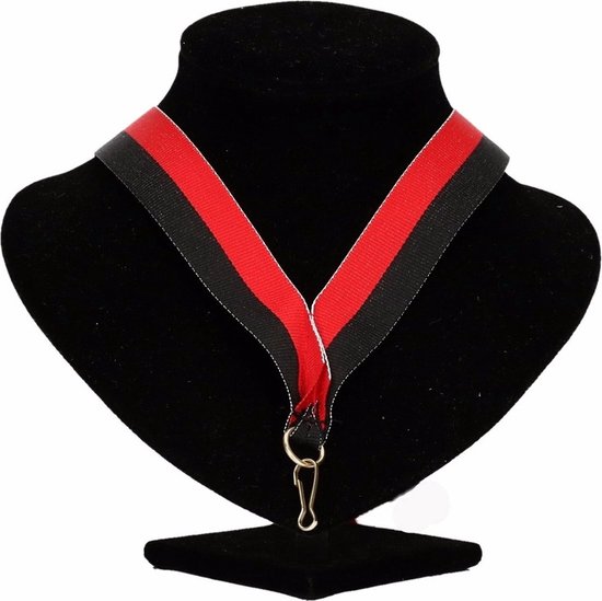 Halslint zwart/rood