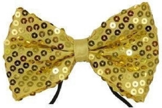 Noeud papillon doré/cravate à paillettes accessoires d'habillage pour  adultes - Noeuds... | bol