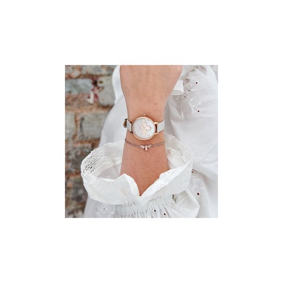 Olivia Burton Analoog kwartshorloge voor dames met roségouden roestvrijstalen armband - OB16WL85