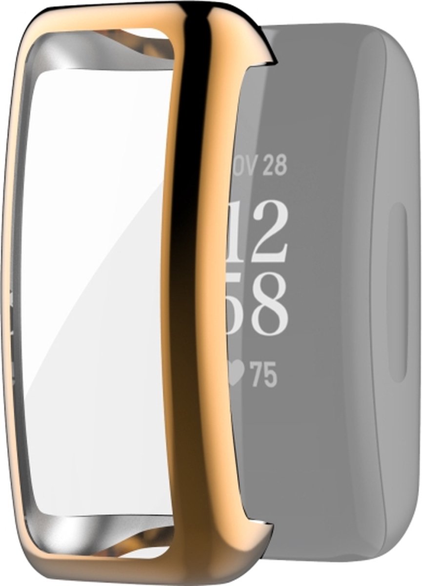 Screenprotector watch case - hoesje - geschikt voor Fitbit Inspire 2 - rosegoud