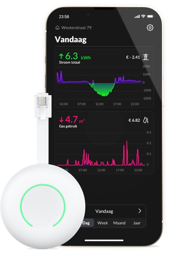 Wi-Fi Energie Monitor - P1 Meter - Inzicht in je stroomverbruik via App